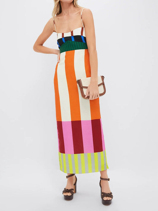 Wyleen | Vestito a righe colorate