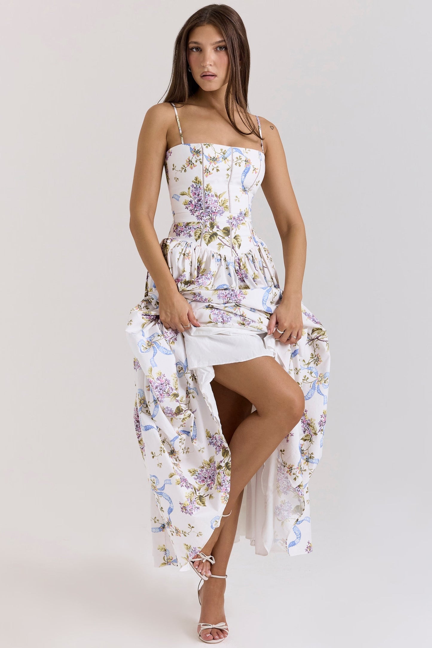 Daniela | Vestito Midi con stampa di Fiori