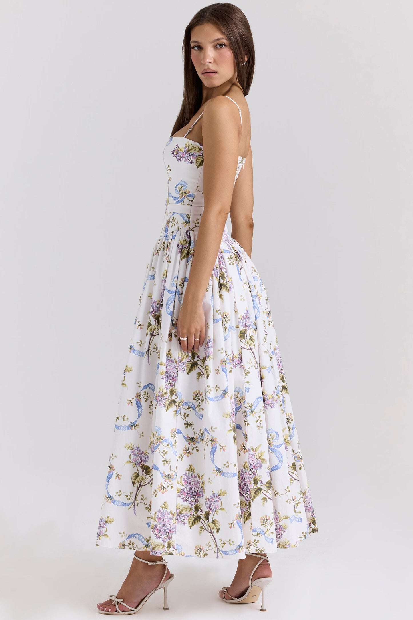 Daniela | Vestito Midi con stampa di Fiori