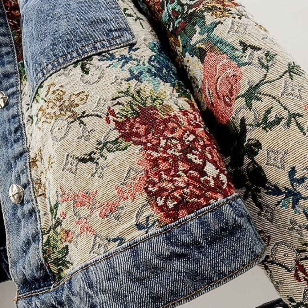Rose™ | Giacca di Jeans con Dettagli Floreali