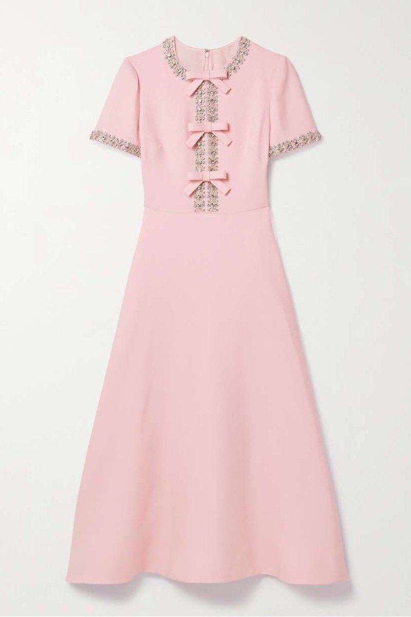 Waverly | Vestito Midi con Decorazioni di Fiocchi